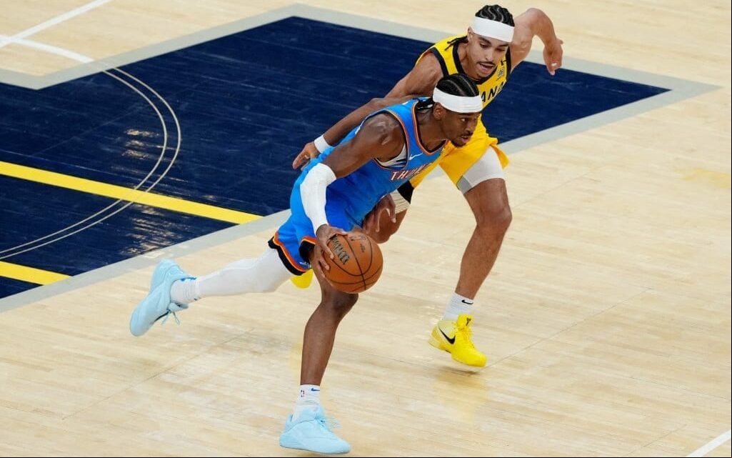 Shai Gilgeous-Alexander quebrou escrita no jogo 3 (Foto: Dylan Buell / GETTY IMAGES NORTH AMERICA / Getty Images via AFP)